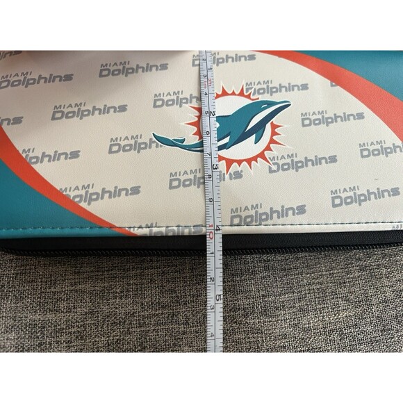 NFL Curve Miami Dolphins Zip Around Wristlet Wallet by Littlearth Little Earth - Picture 7 of 7